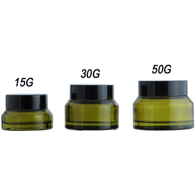 Round Glass Cosmetic Packaging Bottle with Silk Screen Printing 4