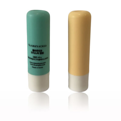 SGS Certified Empty Plastic Lip Balm Containers 3.8g Round Shape Green Color