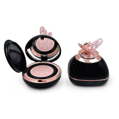 Travel Friendly Round Compact Powder Cushion Case Transparent Refillable Compatibility