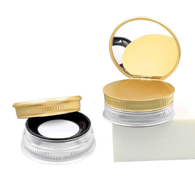 buy Round Screw Cap 15g Recyclable Empty Loose Powder Case in Transparent Color online manufacturer